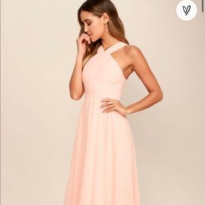 Air of Romance Peach Maxi Dress